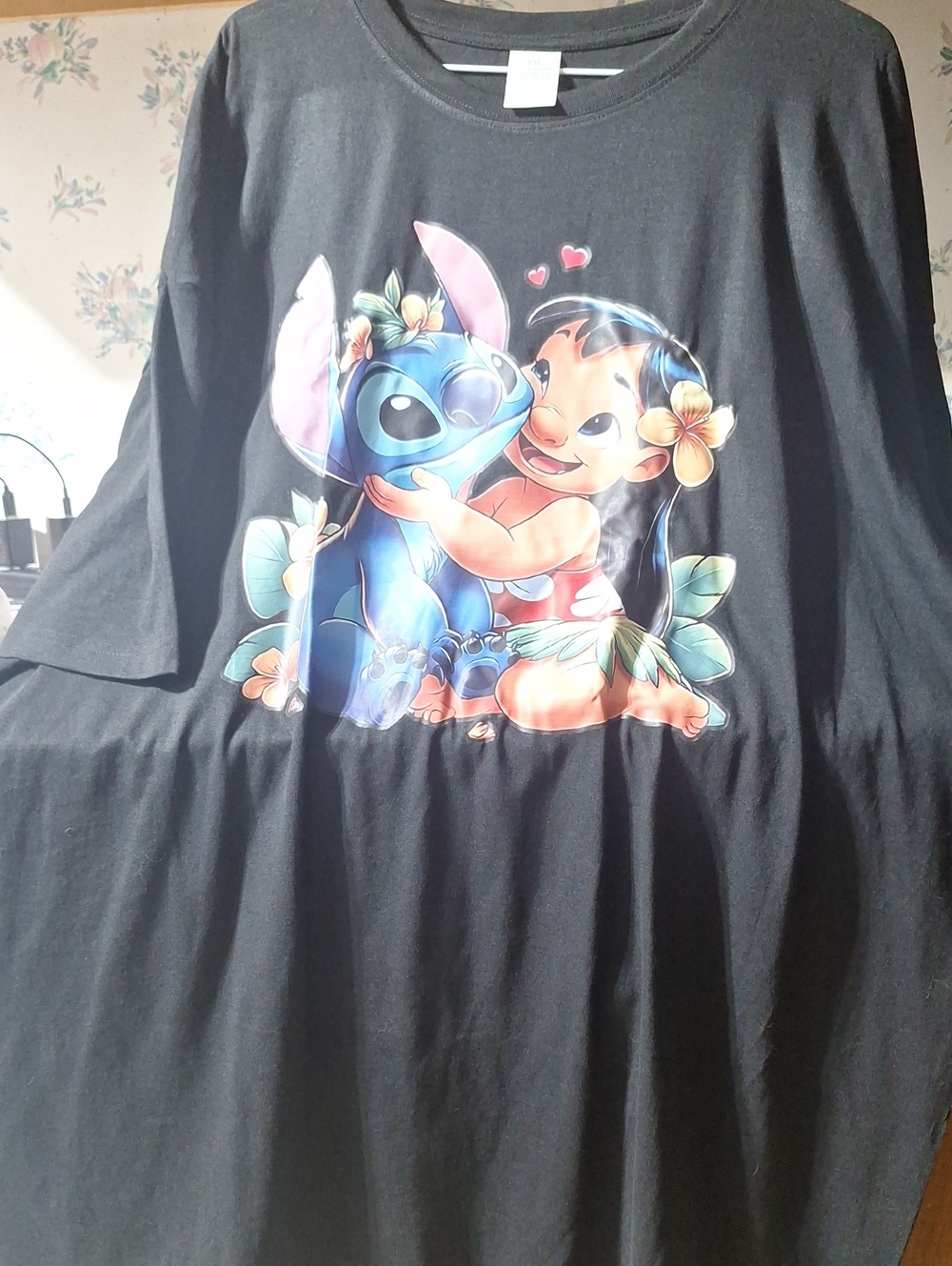 Black Kids Lilo & Stitch Graphic Tee - Cute Character Top